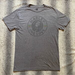 Bob Marley One Love Tee Shirt Mens XL Grey Black Red Yellow Green Rasta Reggae